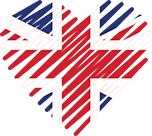Logo of Deutsche-Dating-Seiten - UK, Heart Shaped Image of UK flag.