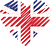 Logo of Deutsche-Dating-Seiten UK, Heart Shaped Image of UK flag.